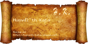 Husvéth Kata névjegykártya